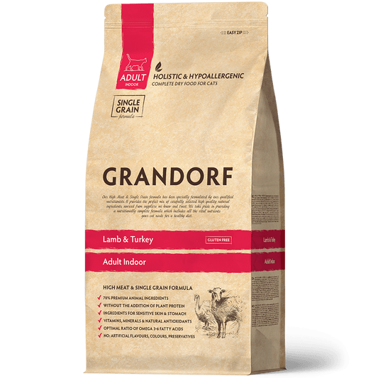 GRANDORF Cat Lamb&Turkey Adult Indoor