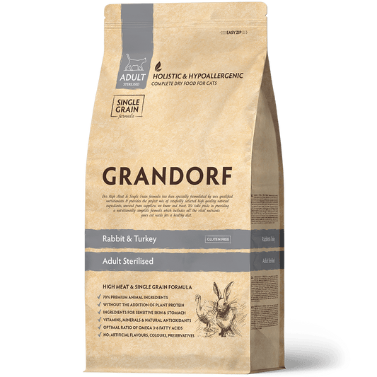 GRANDORF Cat Rabbit&Turkey Adult Sterilised