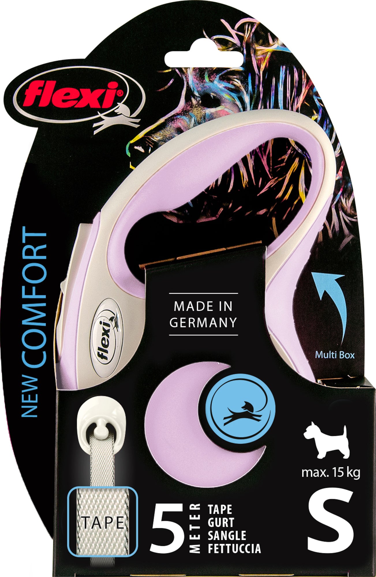 Поводок-рулетка FLEXI NEW COMFORT ЛЕНТА 5М лиловая