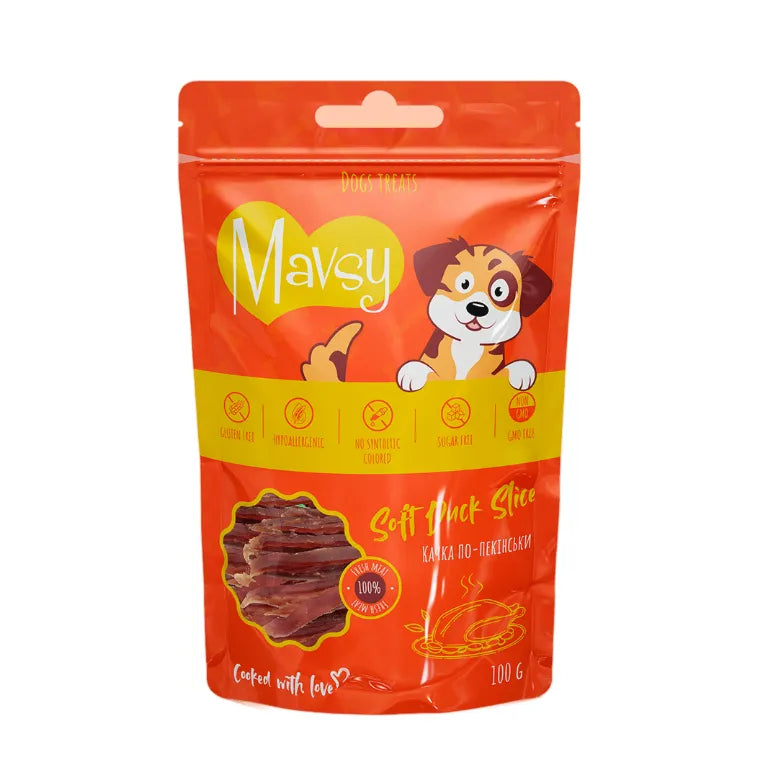 Лакомство Mavsy Soft DUCK Slice с уткой по-пекински, 100 г