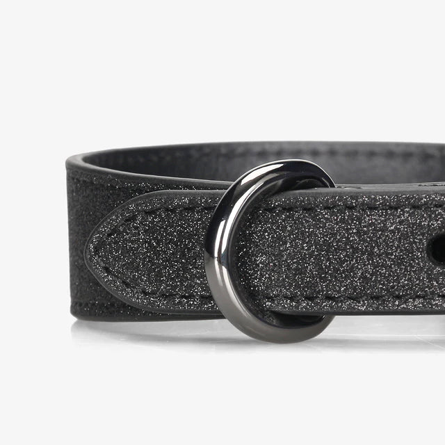 Collar of Sweden Ошейник Black Glitter (Узкий)