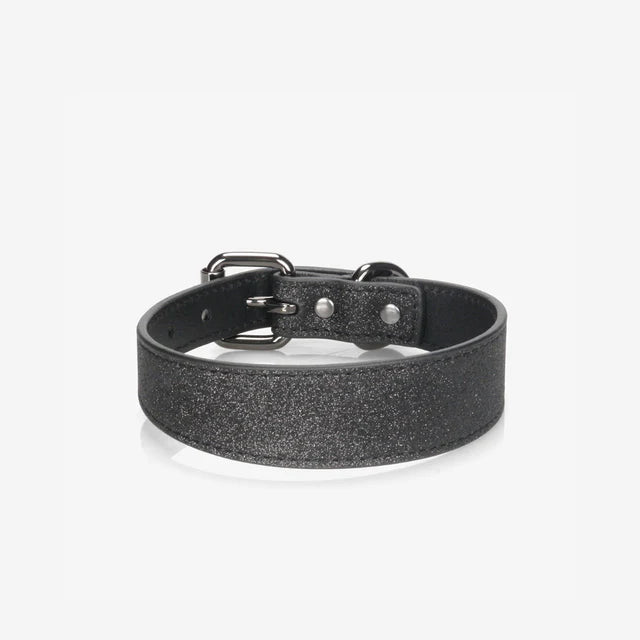 Collar of Sweden Ошейник Black Glitter (Узкий)