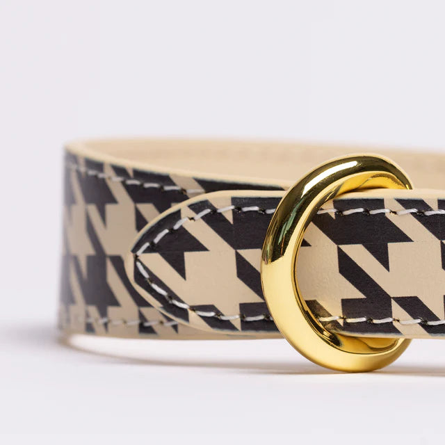 Collar of Sweden Ошейник Beige Houndstooth (Узкий)