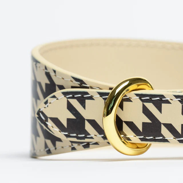 Collar of Sweden Ошейник Beige Houndstooth (Широкий)