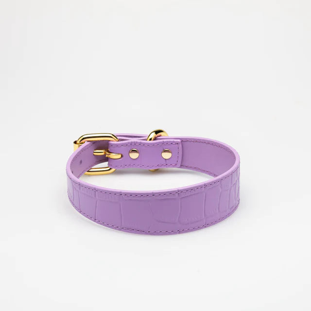 Collar of Sweden Ошейник Violet Croco (Узкий)