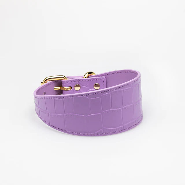 Collar of Sweden Ошейник Violet Croco (Широкий)