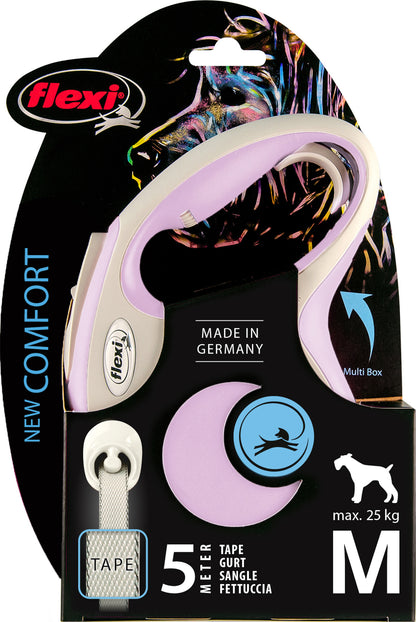 Поводок-рулетка FLEXI NEW COMFORT ЛЕНТА 5М лиловая
