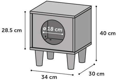 Кошачий домик из дерева DONUM CUBE