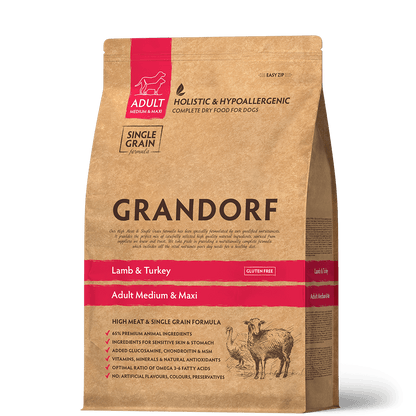 GRANDORF Lamb&Turkey Adult Medium&Maxi 
