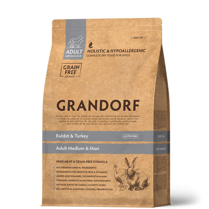 GRANDORF Rabbit&Turkey Adult Medium&Maxi 