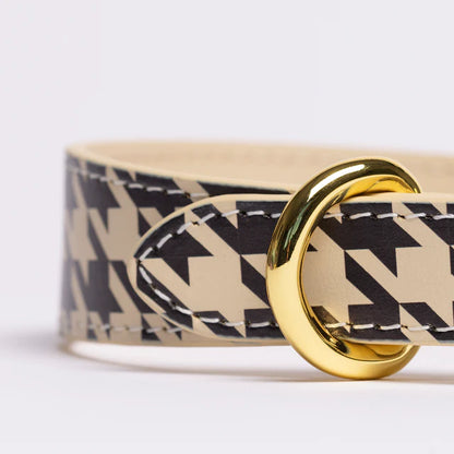 Collar of Sweden Ошейник Beige Houndstooth (Узкий)