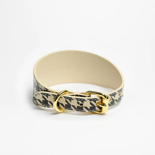 Collar of Sweden Ошейник Beige Houndstooth (Широкий)