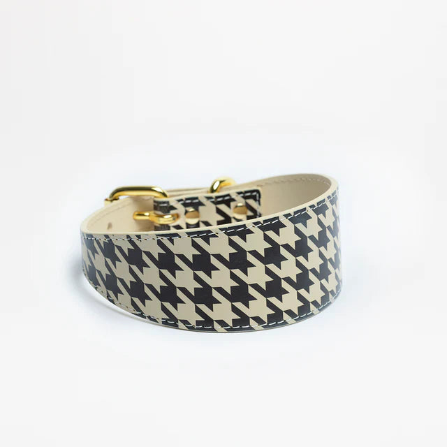 Collar of Sweden Ошейник Beige Houndstooth (Широкий)